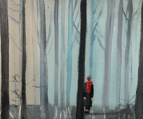 Woods, 40 x 30 cm, acrylic on linen, 2020