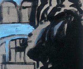 Blue hour III, 40 x 30 cm, acrylic on linen, 2020